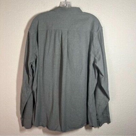 Eddie Bauer Mens Classic Fit Button Down Shirt‎ Size 2XL Gray Long Sleeve Cotton - Picture 4 of 5